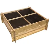 habitat garten Gemüsebeet-quadrat Aroma 100 x 100 x 30 cm Hellbraun