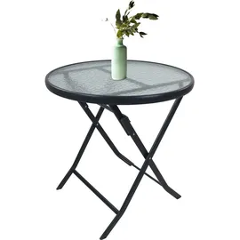 VCM Gartentisch klappbar Ø 70 x 70 cm Anthrazit