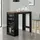 [en.casa] Bartisch Kouvola 110 x 50 x 103 cm Schwarz/Walnuss