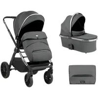 KIKKABOO Kinderwagen Tiffany 2 in 1 Babywanne, Sportsitz, Wickeltasche,