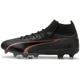 Puma Ultra PRO FG/AG Soccer Shoe, Black-Copper Rose, 39