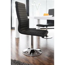 SalesFever Esszimmerstuhl Kunstleder schwarz 4er Set
