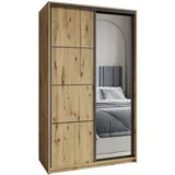 masseno Schwebetürenschrank VARO 120 x 205 x 60 cm Eiche Artisan