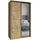masseno Schwebetürenschrank VARO 120 x 205 x 60 cm Eiche Artisan