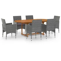 vidaXL Garten-Essgruppe 7-tlg. grau 3070752