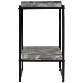Mendler Blumentisch HWC-K71, Blumenregal Beistelltisch Pflanzregal, MVG-zertifiziert MDF Metall - dunkelgrau, 61cm