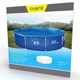 Avenli Pool-Abdeckung rund Abdeckplane für runde Jilong/Avenli Frame Pool Gr. Ø 300 cm Stahlrohr Schwimmbecken Stahlrahmen Rundpool Schwimmbad Cover