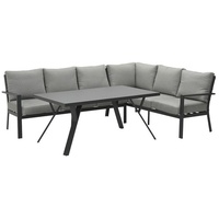 Garden Impressions Sergio Lounge-Dining Set 3-teilig carbon black/hellgrau (58044EG)