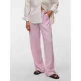 Vero Moda VMROSIE MW WIDE PANT NOOS Schlupfhose Rosa/Weiß M 32