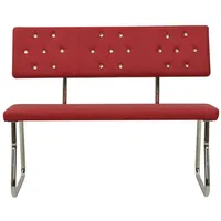 VidaXL Sitzbank 110 cm Weinrot Kunstleder