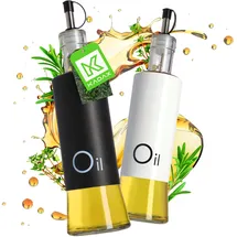 Kadax Spender für flüssige Würzmittel Glasflasche mit Stahlelementen