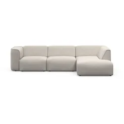 Ecksofa RAUM.ID "Merid jederzeit durch Module erweiterbar L-Form", grau (hellgrau), B:295cm H:70cm T:162cm, 100% Polyester, Sofas, als Modul oder separat verwendbar, für individuelle Zusammenstellung, Topseller