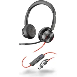 Poly HP Poly BW USB-C HS USB-C/A Bulk - Digital/Daten - Schwarz