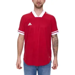 adidas Condivo 20 Kurzarm Trikot Herren Jersey Fußball-Shirt mit AeroReady FT7257 Rot/Weiß - XL