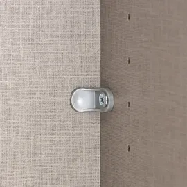 Rauch Möbel Drehtürenschrank, Kleiderschrank, 3-türig, 2 Schubkästen, Grau-metallic, Schwarz, Push-to-open, Griffprofil grau-metallic, 136x197x54 cm