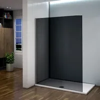 Duschkabine 120x200cm Duschwand mit Glasschutzfolie 8mm NANO-ESG Walk in Duschtrennwand