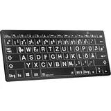 LogicKeyboard XL-Print White on Black (DE, (PC/BT)