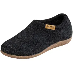 Alpine Midcut RU Unisex Wollfilz-Hausschuhe mit Gummisohle, Charcoal