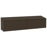 vidaXL Garten-Auflagenbox Braun 220x50x58 cm Poly Rattan