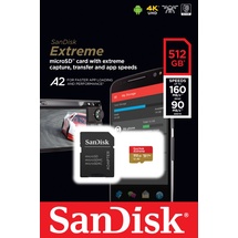 SanDisk Extreme microSDXC UHS-I U3 A2 V30 + SD-Adapter 512 GB