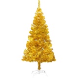 vidaXL Künstlicher Weihnachtsbaum mit Ständer Golden 120 cm PET