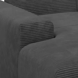 Juskys Sofa in L-Form Vals links Dunkelgrau