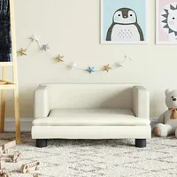 Kindersofa Creme 60x40x30 Cm Kunstleder