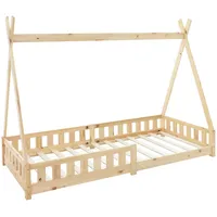 ML-Design Kinderbett Tipi 90 x 200 cm Kiefer natur beige