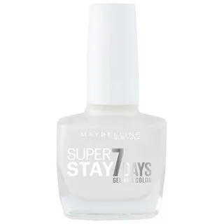 Maybelline New York Make-Up Superstay Nailpolish Forever Strong 7 Days Finish Gel Nagellack Pearly White/Farblack mit ultra starkem Halt ohne UV Lampe in glänzendem Weiß, 1 x 10 ml