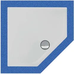 Schröder 5-Eckduschwanne Adria F 90x90x2,5 cm weiß, inkl. CS-Finish-Dichtsystem
