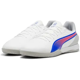 Puma King Match IT Herren Puma White-Bluemazing-Flat Light Gray 43
