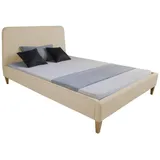 Homestyle4u Polsterbett 140 x 200 cm Beige