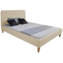 Homestyle4u Polsterbett 140 x 200 cm Beige