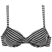 s.Oliver Bügel-Bikini-Top Damen Schwarz/Weiß 36 Cup D