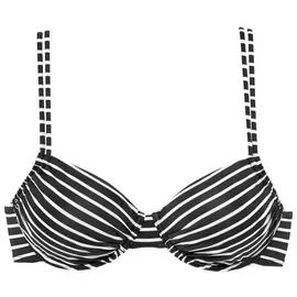 s.Oliver Bügel-Bikini-Top Damen Schwarz/Weiß 36 Cup D