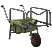 VidaXL Angelwagen Grün mit Rad Pulverbeschichteter Stahl