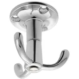 SO-TECH® Klapphaken Drehhaken TROMSO 53 x 50 mm Sockel Ø 40 mm 3-fach Haken aus Aluminium, (3-St) silberfarben