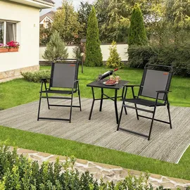 Costway Gartenstuhl 46 x 40 x 84 cm schwarz 4 St.