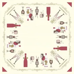 Sovie HORECA Tischdecke Celebration in Champagner-Bordeaux aus Linclass® Airlaid 80 x 80 cm, 20 Stück - Feier Sekt Wein Glas Silvester Geburtstag