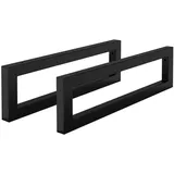 ML-Design Wandkonsole für Waschtisch, 500x150 mm, Schwarz, Stahl, Design Waschtischhalterung, Wandhalterung Unterbau für Waschtischplatte,