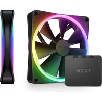 NZXT F140 RGB DUO Twin Pack, Matte Black, schwarz, LED-Steuerung, 140mm, 2er-Pack (RF-D14DF-B1)