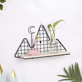 Dekoratives Regal in Form von Bergen LOFT-Stil - schwarz