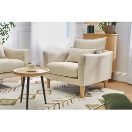 miliboo Sessel KATE Textil 77,5 x 76,5 x 77 cm Beige
