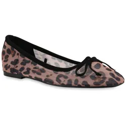Damen Klassische Ballerinas in Leopard