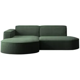 kaiser möbel Ecksofa Designer MODENA STUDIO stoff Dicker cord Poso Dunkelgrün Links