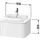 Duravit Happy D.2 Plus Konsolenwaschtischunterbau wandhängend, 650x480 mm, 1 Auszug, HP494008080,