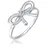 Elli DIAMONDS Ring 925 Sterling Silber Schleife, Verlobungsring in Weiß | Gr.: 52