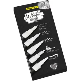 ONLINE USV-Systeme Acrylmarker 5 St. 4014421185112 Weiß