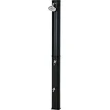 35-liter-solardusche Für Den Außenbereich, Geeignet Für Garten, Strand Und Pool, Mit Duschkopf Und Wasserhahn, Integriertem Thermometer, Warm- Und Kaltwasser Bis 55 °c, Pvc/abs, Schwarz, Abmessungen:
