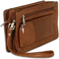 Drachenleder Handgelenktasche tan braun Herren Leder 20x12x7 D4OTJ512C Handgelenktasche